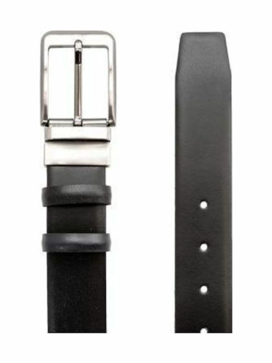 Men's Belt Leather Double Sided Navy Blue
