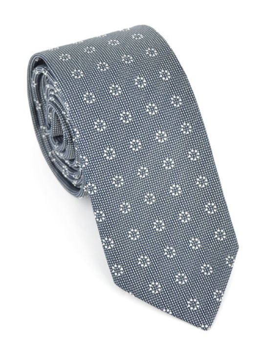 Monte Napoleone Men's Tie Synthetic Printed in Blue Color