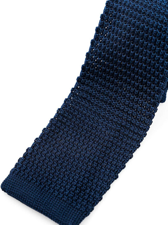 Fragosto Men's Tie Knitted Monochrome in Navy Blue Color