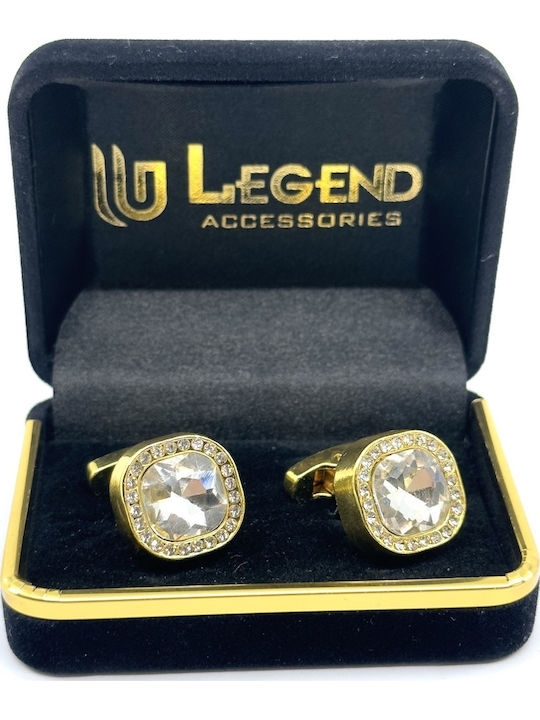 Legend Accessories Μανικετόκουμπα σε Χρυσό Χρώμα