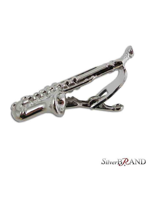 SilverBrand.gr Steel Tie Clip Silver 5x1.8cm