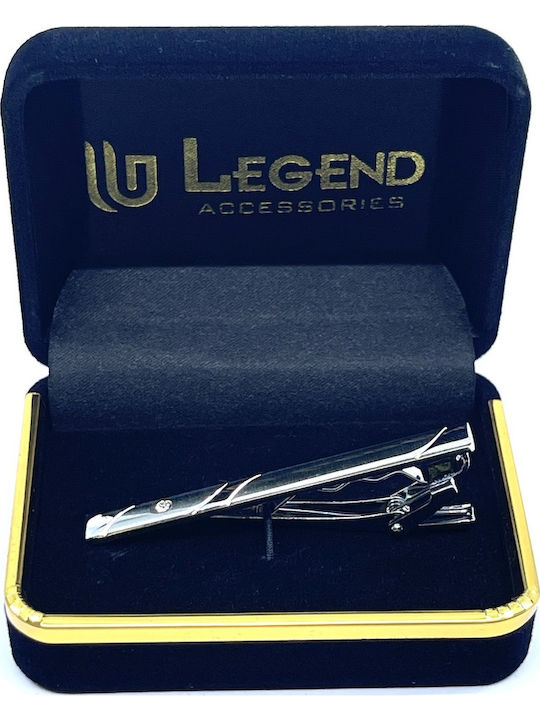 Legend Accessories Silver Tie Clip Silver 6cm