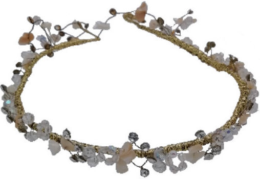 Handmade Wedding Tiara Crown Iridescent Stones