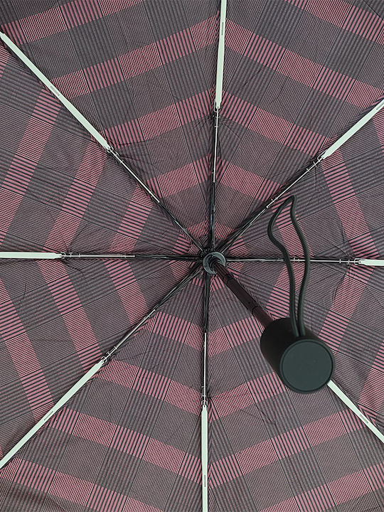 Unisex Windproof Automatic Umbrella Compact Red