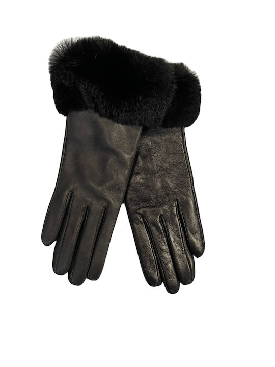 Schwarz Leder Handschuhe