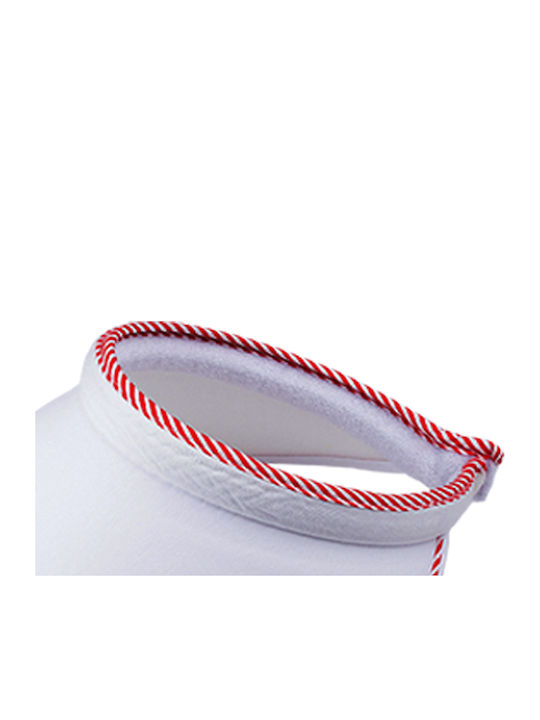 Brims and Trims Visor Cap Cotton Καπέλο Visor White