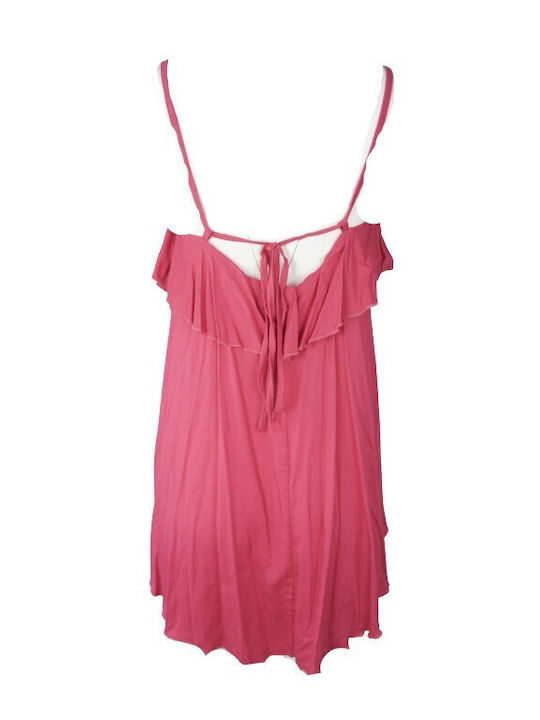 Women's Summer Blouse with Straps Fuchsia