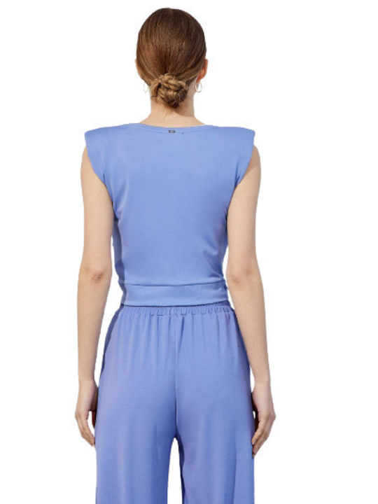 Women's Summer Crop Top Sleeveless Lavender