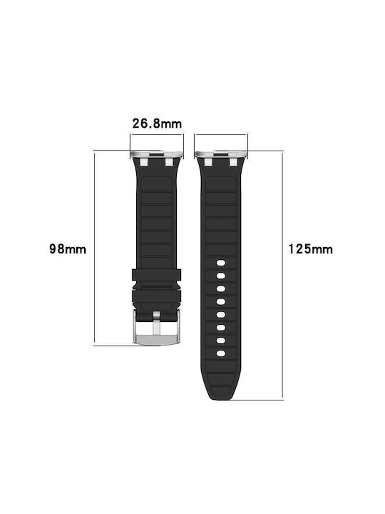 Λουράκι Σιλικόνης Ασημί (Smart Band 9 Pro)