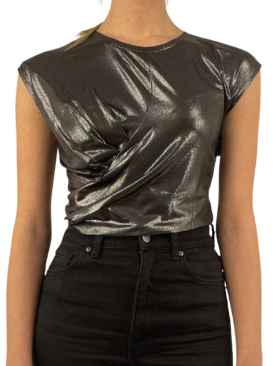Damen Sommer Bluse Ärmellos Black