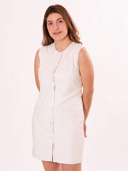 Sommer Mini Damenkleid Weiß