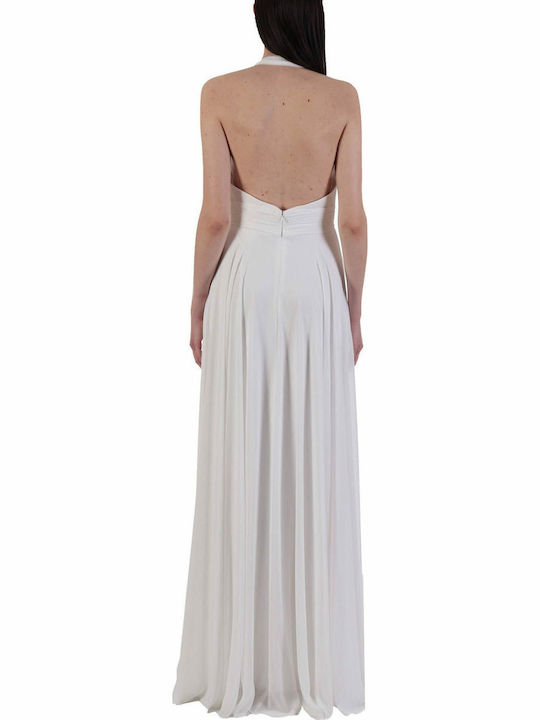 Summer Maxi Dress for Wedding and Christening White