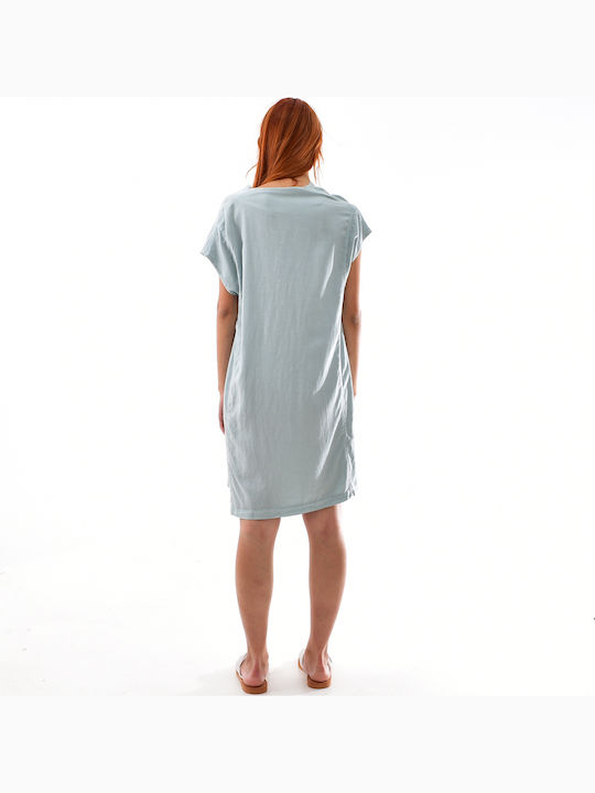 Sommer Mini T-Shirt Kleid Light Mint