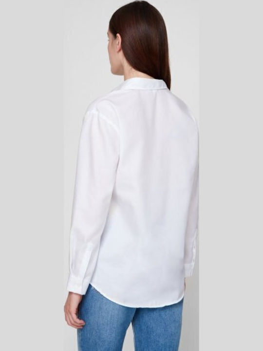 Women's Monochrome Long Sleeve Shirt Off White