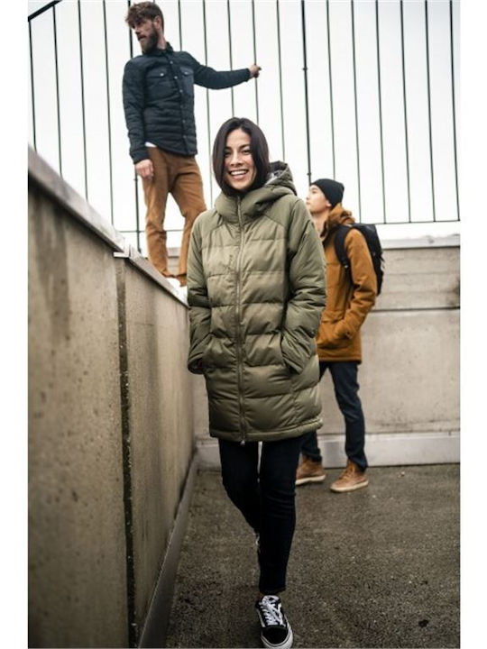 Staten Lang Damen Puffer Jacke für Winter BLACK