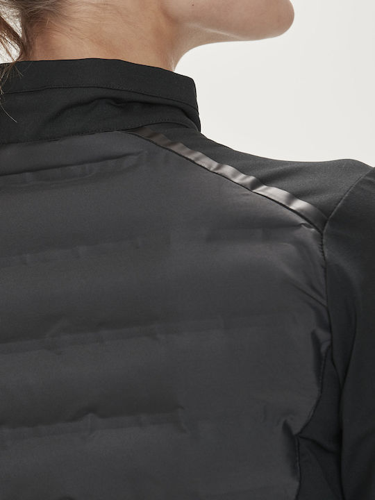 Kurz Damen Puffer Jacke Winddicht BLACK