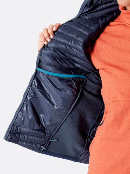 Women's Short Puffer Jacket for Winter Deep Ink
