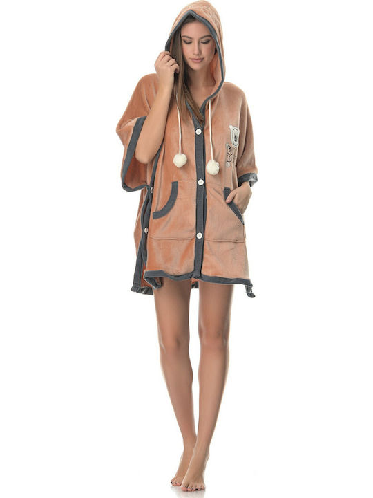 Fawn Fawn Winter Damen-Robe Beige