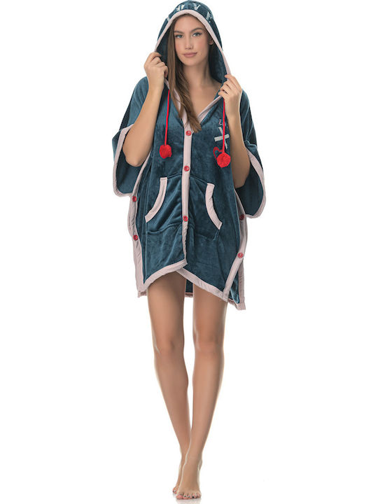 Fawn Robe De Iarnă Pentru Femei Petrol