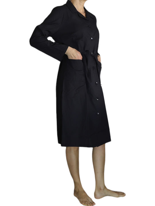Rodonna Winter Women's Robe Black
