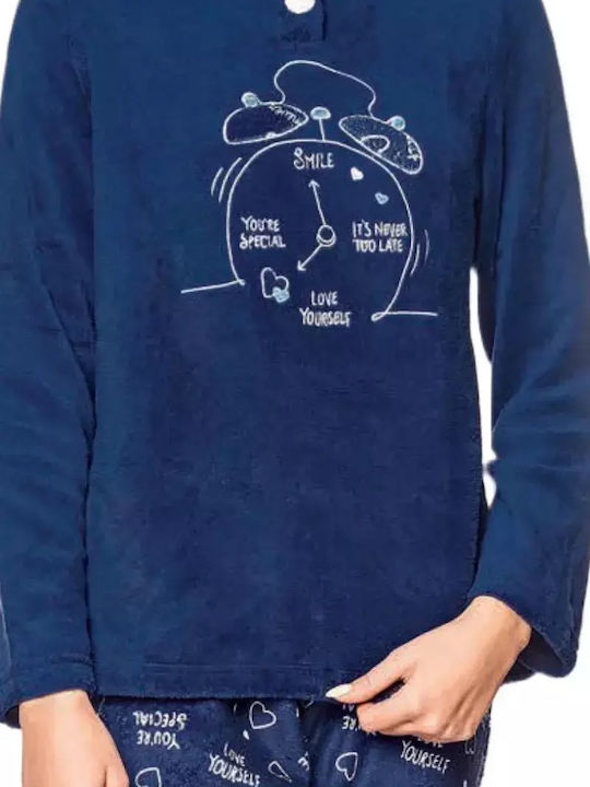 Infiore Winter Women's Pyjama Set Navy Blue