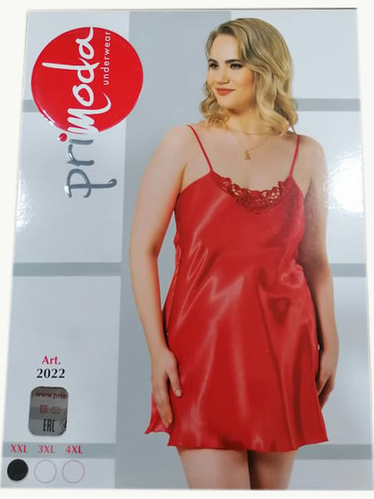 Primoda Summer Women's Nightdress Bordeaux