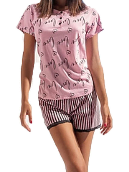 Love And Bra Summer Women's Nightdress Pink