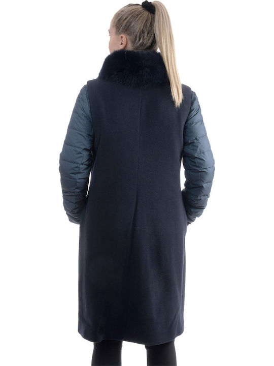 Дамско Dark Blue Палто с цип