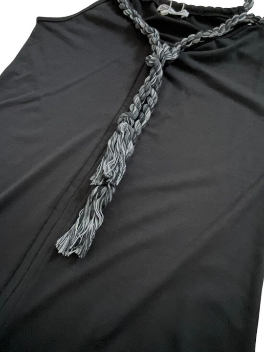 Jeannette Lingerie Γυναικείο Κοντό Φόρεμα Παραλίας Μάυρο