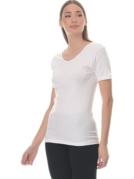 Baumwolle Damen T-Shirts Weiß MultiPack