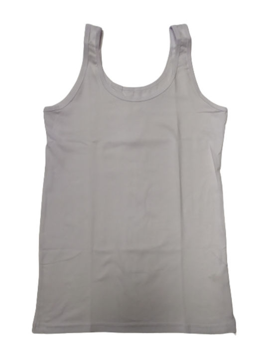 Ärmellos White Damen T-Shirt