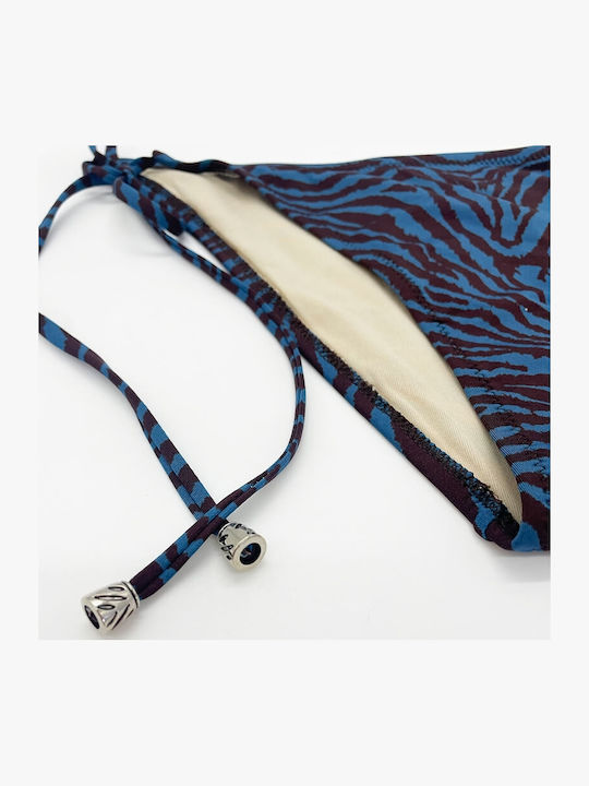 Bikini Slip mit Schnürchen Blue