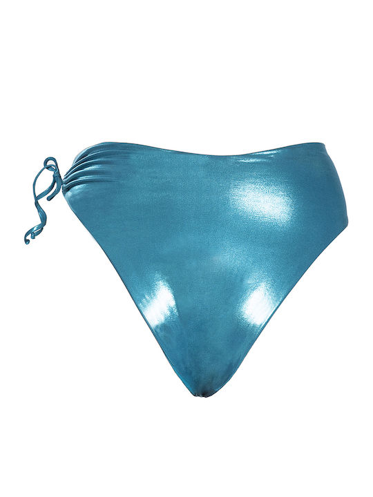 Cassandra Bikini Slip Ψηλόμεσο FOIL TEAL