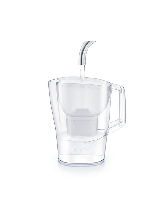 Brita Aluna Κανάτα Σερβιρίσματος Πλαστική White με Φίλτρο 2400ml