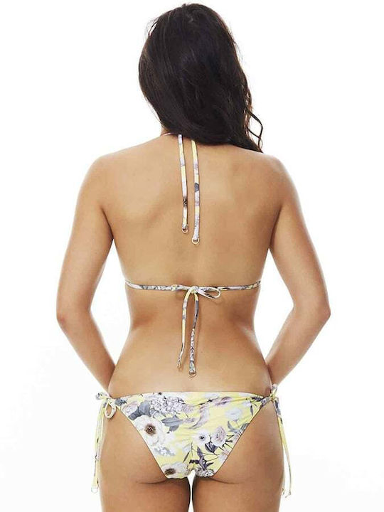 Bikini Triunghi Floral Yellow