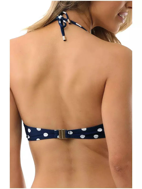 Strapless Bikini Top με Ενίσχυση Navy Μπλε