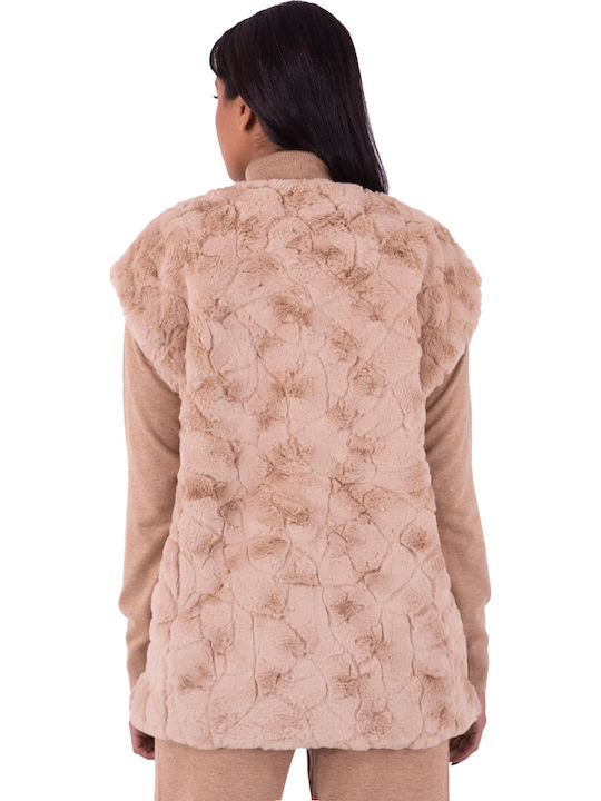 Women's Sleeveless Short Fur TANNIN