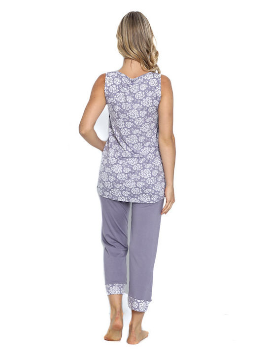 Angel's Secret Maternity Pajama Set & Nursing in Lilac color