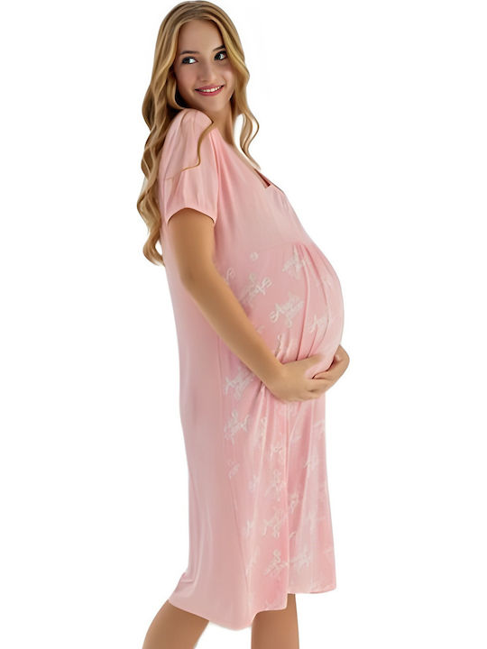 Angel's Secret Nightgown Maternity & Nursing Pink