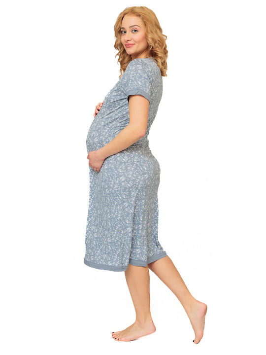Angel's Secret Nightgown Maternity & Nursing Gray