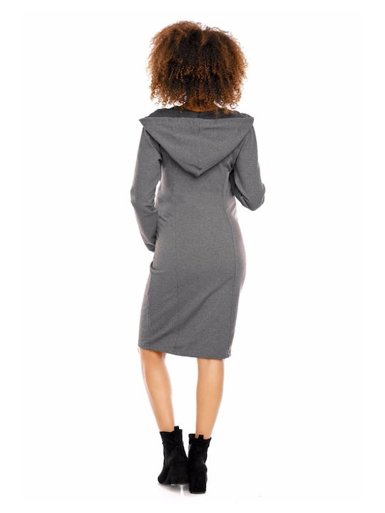 Nursing Dress Graphite 1580 Peekaboo