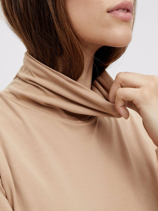 Maternity Top Turtleneck Caramel Mamalicious