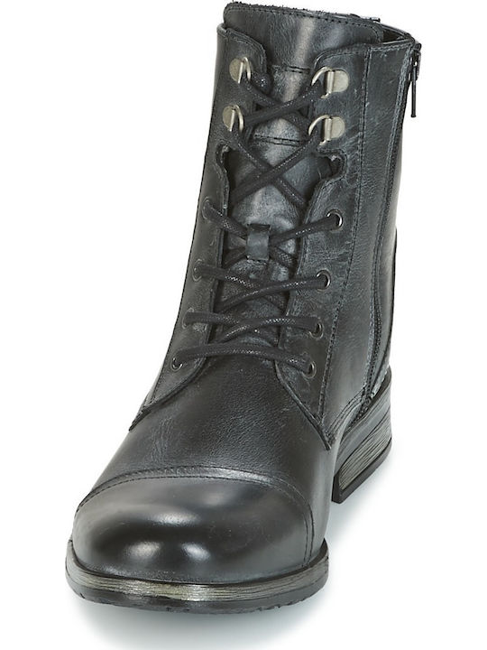 Ribelle Leder Schwarz Stiefel