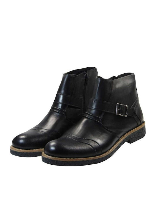 Leder Schwarz Herrenstiefel