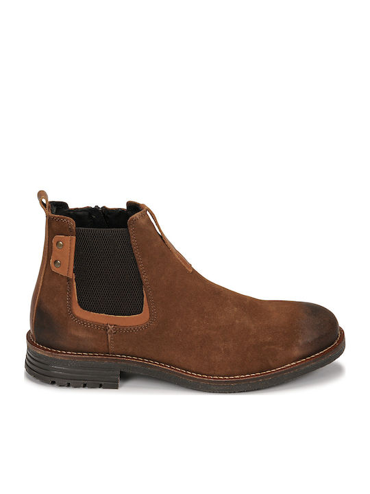 New002 Leder Braun Chelsea Stiefeletten