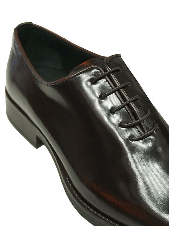 Vikato Men's Leather Dress Shoes Burgundy