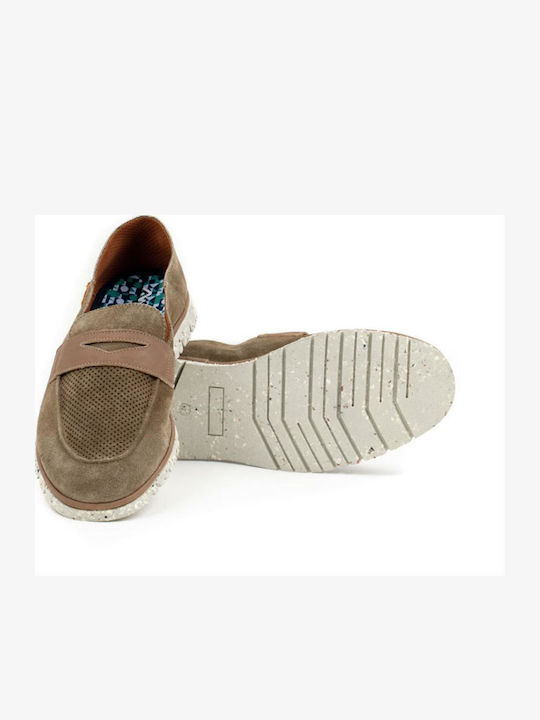 Leder Herren Mokassins in Braun Farbe