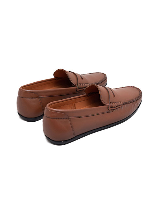Men's Leather Moccasins Tabac Brown