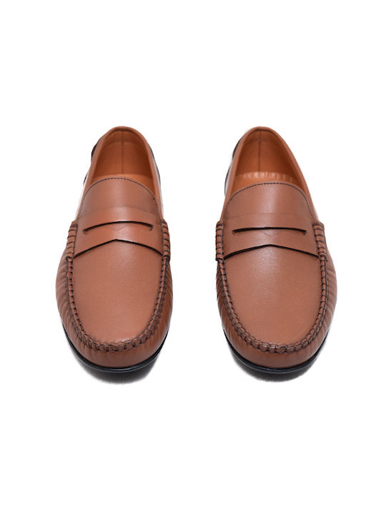 Men's Leather Moccasins Tabac Brown