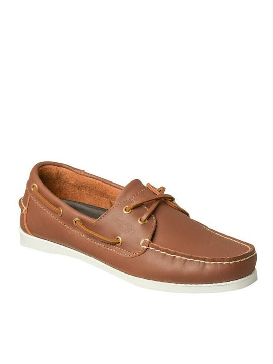 Δερμάτινα Ανδρικά Boat Shoes σε Ταμπά Χρώμα